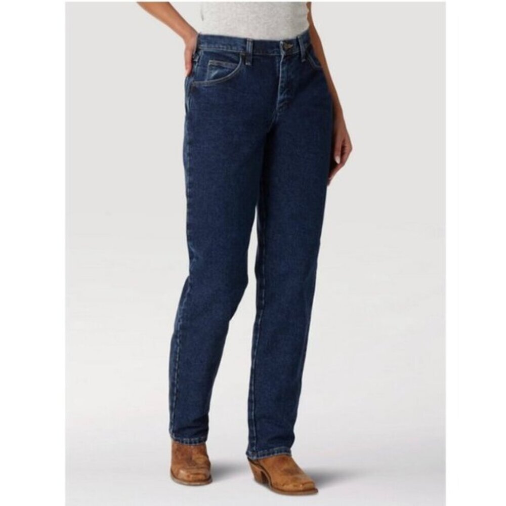 Wrangler Blues Relaxed Fit Jeans Size 4 Like New Indigo Wash Denim High Rise